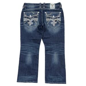 Rock Revival Men’s Larmon Boot Stretch Jean 38/29 Blue